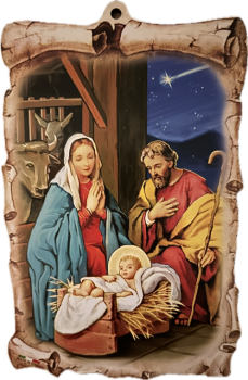 BILD HEILIGE FAMILIE KRIPPENSZENE